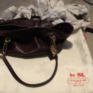 Eggplant purple Coach bag